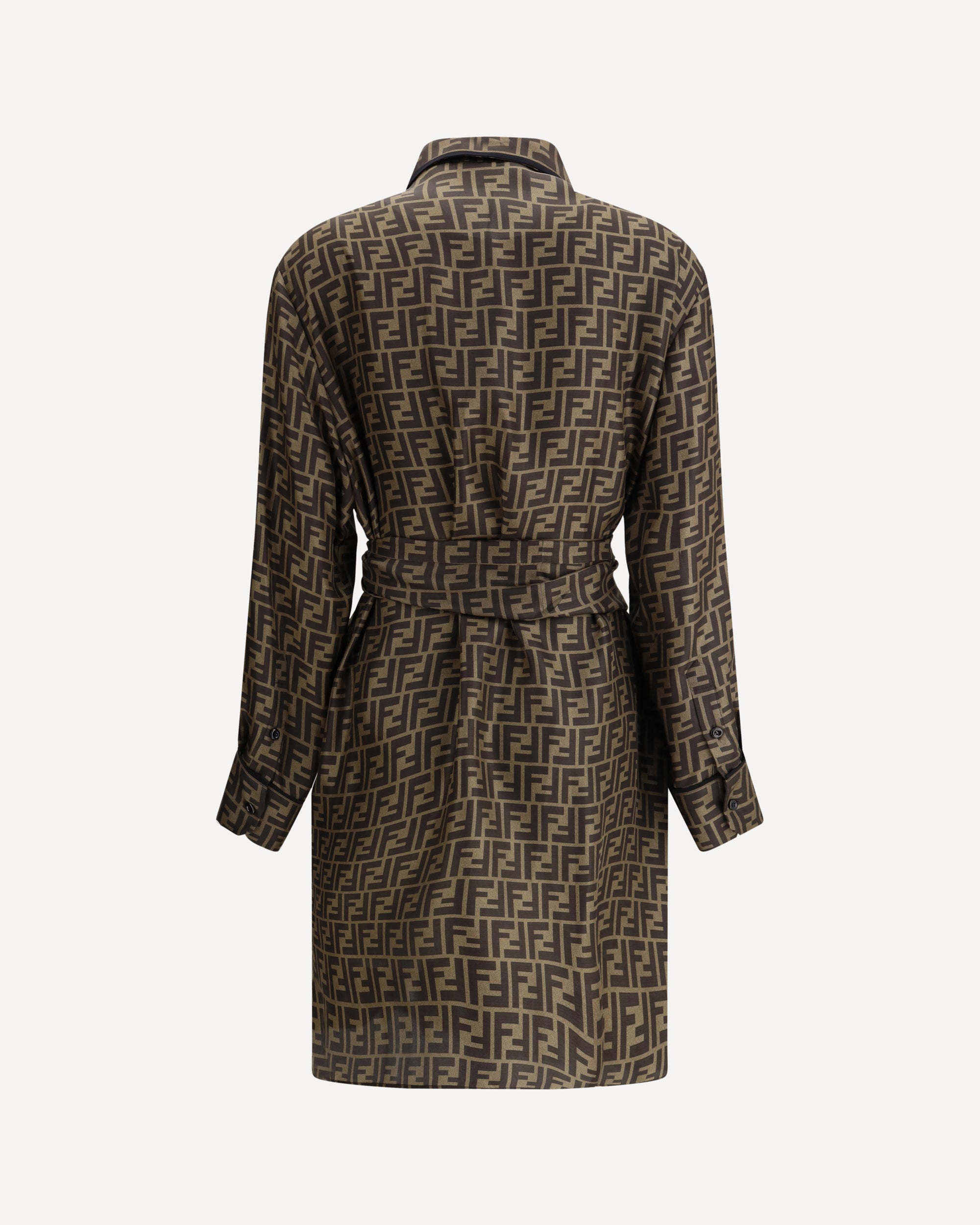 FENDI FF pattern shirt Dress BROWN | Base Blu