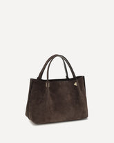 Small suede Handbag - BROWN | Base Blu