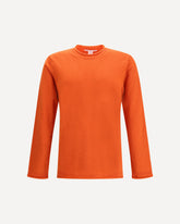 Round neckline Sweater in Wool - ORANGE | Base Blu