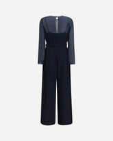 Cady and chiffon Jumpsuit - BLUE | Base Blu