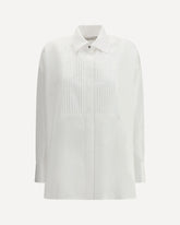 Oversized cotton poplin Shirt - WHITE | Base Blu