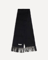 Wool Scarf with logo - BLACK | Base Blu