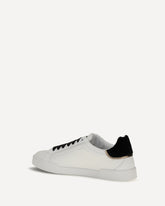 Sneakers in pelle con logo - BIANCO | Base Blu