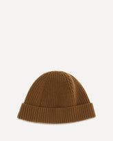 VLogo Beanie in cashmere - BROWN | Base Blu