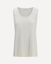 Crew-neck tank Top - WHITE | Base Blu