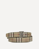TB reversible Check Belt - BEIGE | Base Blu