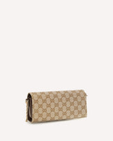 GG Fabric chain Wallet with Horsebit - BEIGE | Base Blu