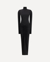 Turtleneck Long Dress - BLACK | Base Blu