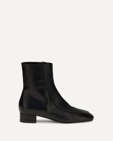 Shadow Ban leather Ankle Boots - BLACK | Base Blu