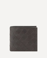 Wallet with the iconic intrecciato weave - BROWN | Base Blu