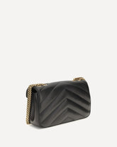 LouLou leather Crossbody Bag - BLACK | Base Blu