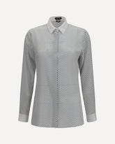 Diamond print silk crêpe de chine Shirt - MULTICOLOUR | Base Blu