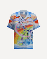 Teacher Butterfly Landscape short sleeves Shirt - MULTICOLOUR | Base Blu