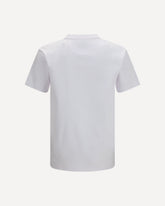 Cotton T-shirt with embroidered logo - WHITE | Base Blu