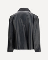 Scarf Leather Jacket - BLACK | Base Blu
