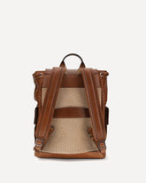 Braided Calf City Backpack - BROWN | Base Blu