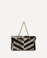 Borsa a Spalla Panthea in pitone e pelle scamosciata - MULTICOLORE | Base Blu