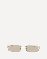 Gossip Rectangular Sunglasses - GOLD | Base Blu