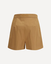 Stretch cotton satin Shorts - BEIGE | Base Blu
