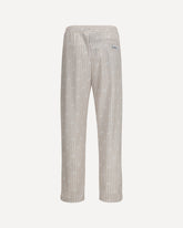 All-over logo pinstripe track Pants - BEIGE | Base Blu