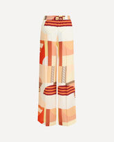 Patchwork print silk crepe Pants - MULTICOLOUR | Base Blu