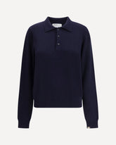 Cashmere polo-neck Sweater n°223 be for - BLUE | Base Blu