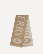 Sciarpa in lana con logo - BEIGE | Base Blu