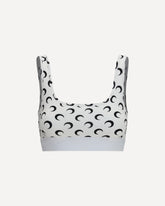Moon recycled jersey sports Bra - WHITE | Base Blu