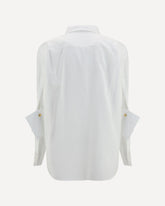 Textured cotton poplin Shirt - WHITE | Base Blu