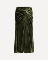 Midi draped Skirt - GREEN | Base Blu