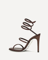 Cleo Sandals in satin - BROWN | Base Blu