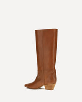 High leather Boots - BROWN | Base Blu