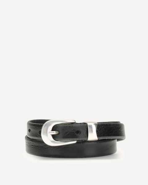 OUR LEGACY Leather Belt BLACK | Base Blu