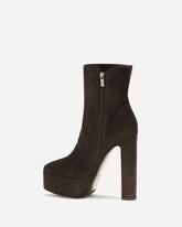 Nora platform Ankle Boots - BROWN | Base Blu
