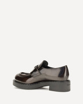 Leather logo Loafers - BROWN | Base Blu