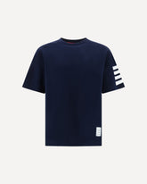 T-shirt with horizontal bands - BLUE | Base Blu