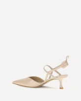 Patent leather Colibrì Slingback Pumps - BEIGE | Base Blu