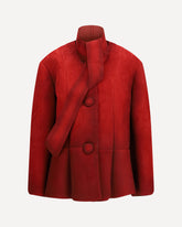 Bonded suede Jacket - RED | Base Blu