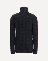 Turtleneck Sweater by Moncler x EE72 by Edward Enninful in Merino Wool - BLACK | Base Blu
