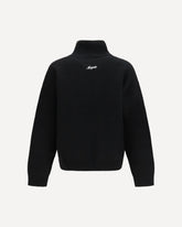 Core wool zip-Up Sweater - BLACK | Base Blu