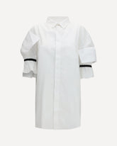 Shirt with elasticated sleeves - WHITE | Base Blu