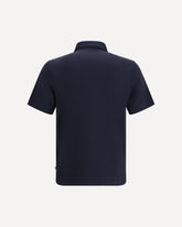 Polo with logo appliqué - BLUE | Base Blu