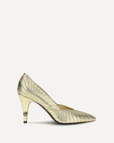 Décolleté in pelle metallizzata - ORO | Base Blu