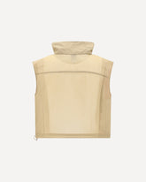 Cropped Gilet Jacket - BEIGE | Base Blu