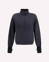 Shell fleece zip Jacket - BLACK | Base Blu