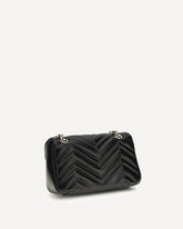 Borsa a Spalla piccola GG Marmont  - NERO | Base Blu