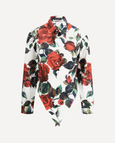 Asymmetrical rose print Shirt - MULTICOLOUR | Base Blu