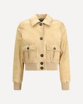 Suede leather Jacket - BEIGE | Base Blu