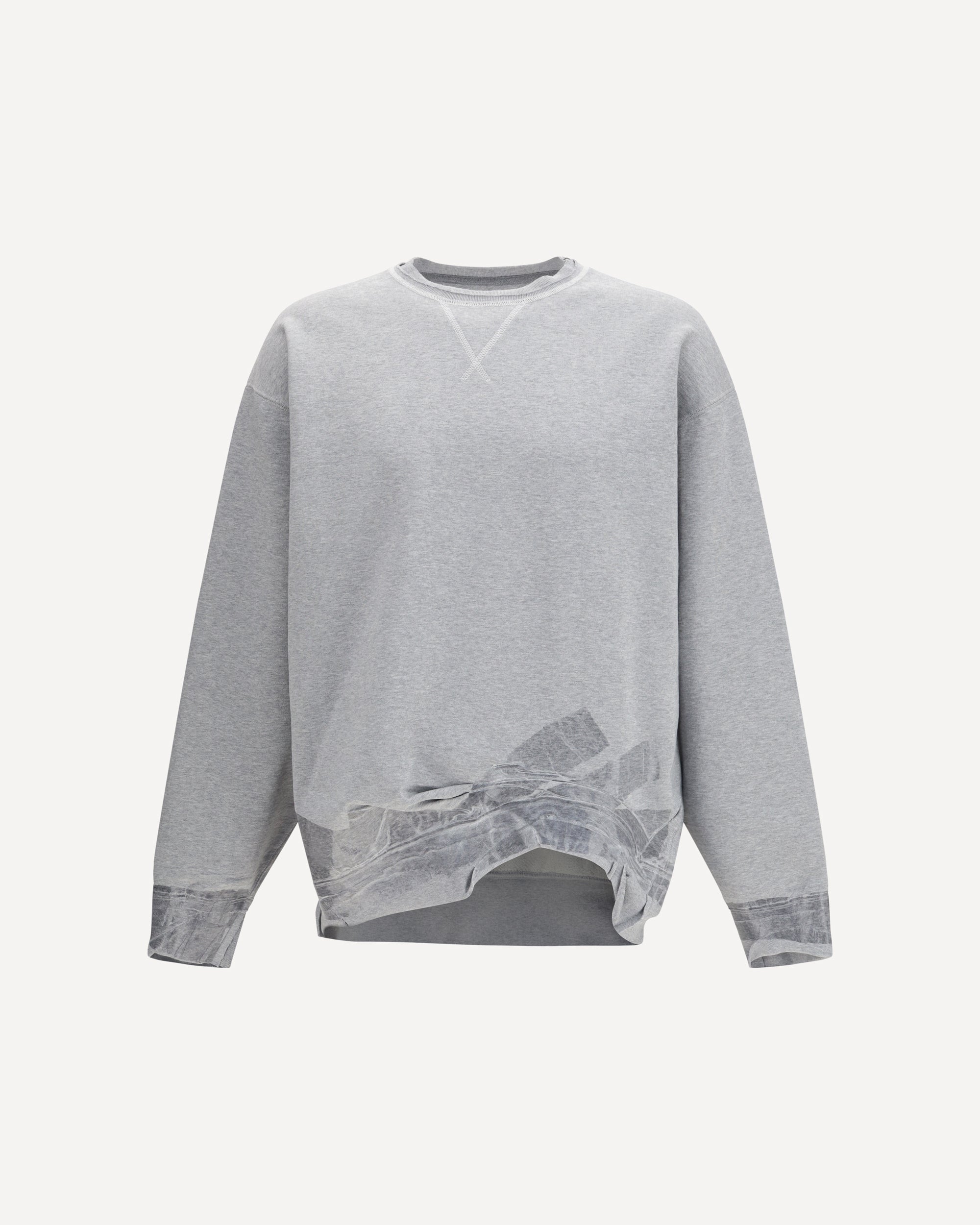 14ss Maison Margiela インサイドアウトスウェット グレー MARGIELA Taped Jersey Sweatshirt GREY | Base Blu