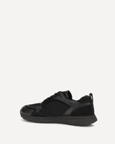 Prax leather and fabric Sneakers - BLACK | Base Blu